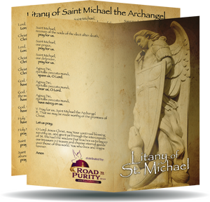 Litany of St. Michael Holy Card - Unique Catholic Gifts