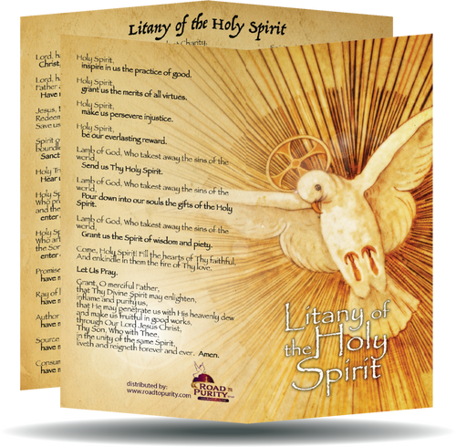 Litany of the Holy Spirit Holy Card - Unique Catholic Gifts