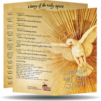 Litany of the Holy Spirit Holy Card - Unique Catholic Gifts