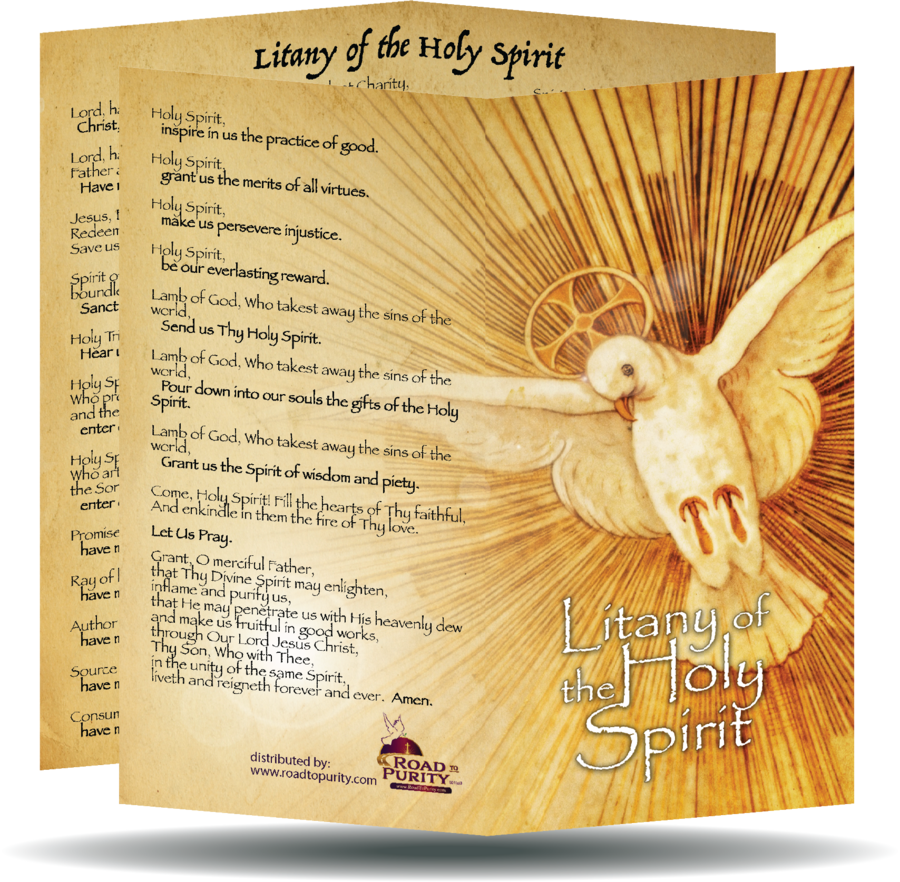 Litany of the Holy Spirit Holy Card - Unique Catholic Gifts