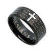 Logos Ring Black Saved by Grace - Unique Catholic Gifts