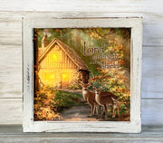 "The Lord is My Strength" Lighted Shadow Box (LED) - Unique Catholic Gifts