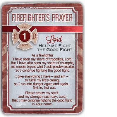 Firefighter's Prayer Desk Plaque - Unique Catholic Gifts