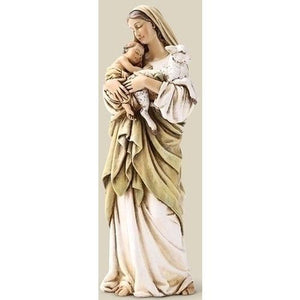 Madonna and Child and Lamb statue figurine 6.25 inches - Unique Catholic Gifts
