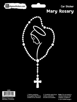 Mary Rosary Stickers (3 Pack) - Unique Catholic Gifts