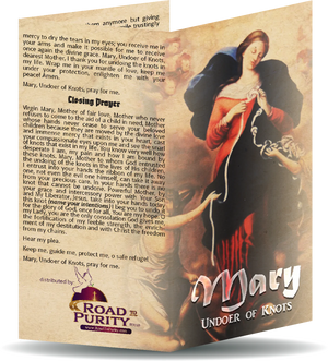 Mary Undoer of Knots Holy Card - Unique Catholic Gifts