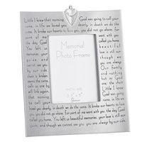 Memorial Bereavement Picture Frame (9 1/4") hold 5x 3 1/2" photo. - Unique Catholic Gifts
