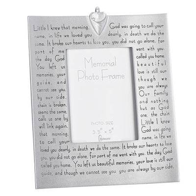 Memorial Bereavement Picture Frame (9 1/4