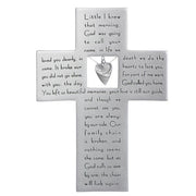 Memorial Cross with Heart Charm 7 1/4" - Unique Catholic Gifts