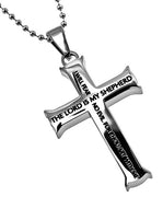 Men's Iron Cross, "THE LORD IS MY SHEPHERD" - Unique Catholic Gifts