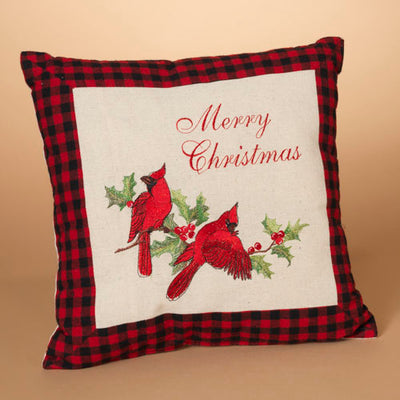 Merry Christmas Cardinal Pillow 16