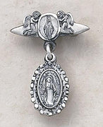 Miraculous Sterling Silver Pin - Unique Catholic Gifts