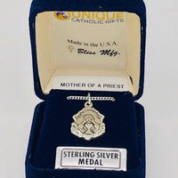 Mother Of Priest Sterling Silver Medal (5/8") with 18" chain - Unique Catholic Gifts