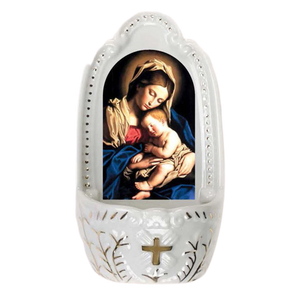 Mother and Child Holy Water Font - Unique Catholic Gifts