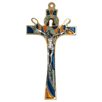 Multi Color God the father Cross Enamel 8" - Unique Catholic Gifts