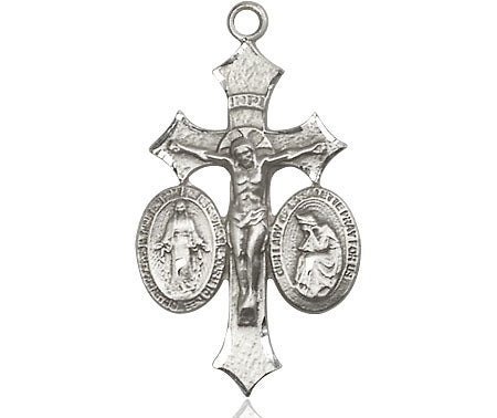 Sterling Silver Jesus, Mary, Our Lady of La Salette on a Sterling Silver Chain - Unique Catholic Gifts