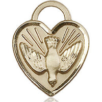 14kt Gold Filled Confirmation Heart Medal on a Gold Filled Chain - Unique Catholic Gifts