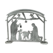 Silver Standing Holy Family Scene  5 5/8 in X 4 1/4 In - Unique Catholic Gifts