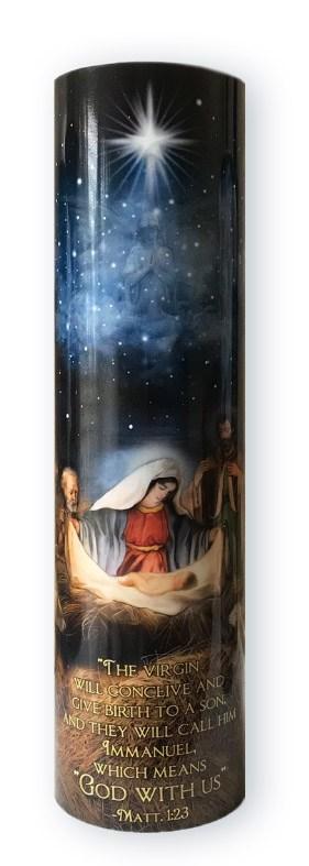 Nativity Scene LED Candle with Timer - Unique Catholic Gifts