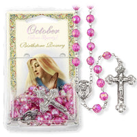 October Rose Quartz Birthstone Rosary 8mm - Unique Catholic Gifts