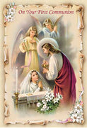 On Your First Communion Greeting Card-Girl - Unique Catholic Gifts