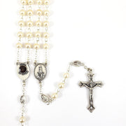 Our Lady of Fatima Cream Rosary 7MM - Unique Catholic Gifts