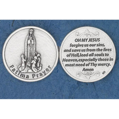 Our Lady of Fatima Italian Pocket Token Coin - Unique Catholic Gifts
