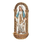 Our Lady of Grace Holy Water Font 7" - Unique Catholic Gifts