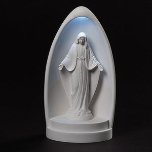 Our Lady of Grace LED Dome Statue 8" - Unique Catholic Gifts