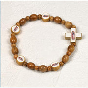 Our Lady of Guadalupe Wood Bracelet - Unique Catholic Gifts