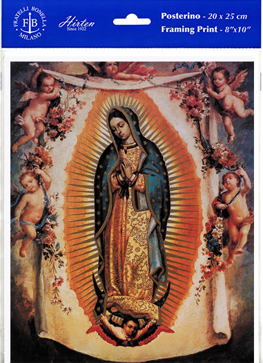 Our Lady of Guadalupe with Angels 8 x10" Print - Unique Catholic Gifts