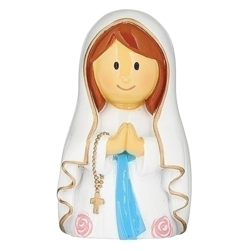 Our Lady of Lourdes Little Patron Figure 3 1/4" - Unique Catholic Gifts