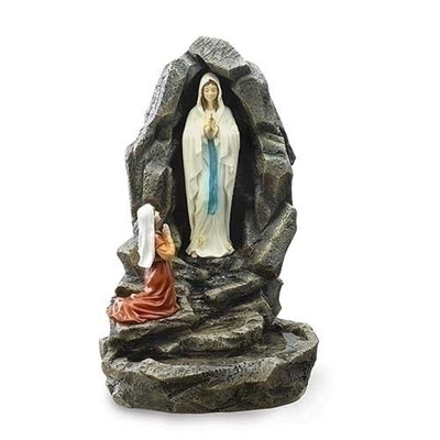 Our Lady of Lourdes with Bernadette Indoor Fountain 18 1/2