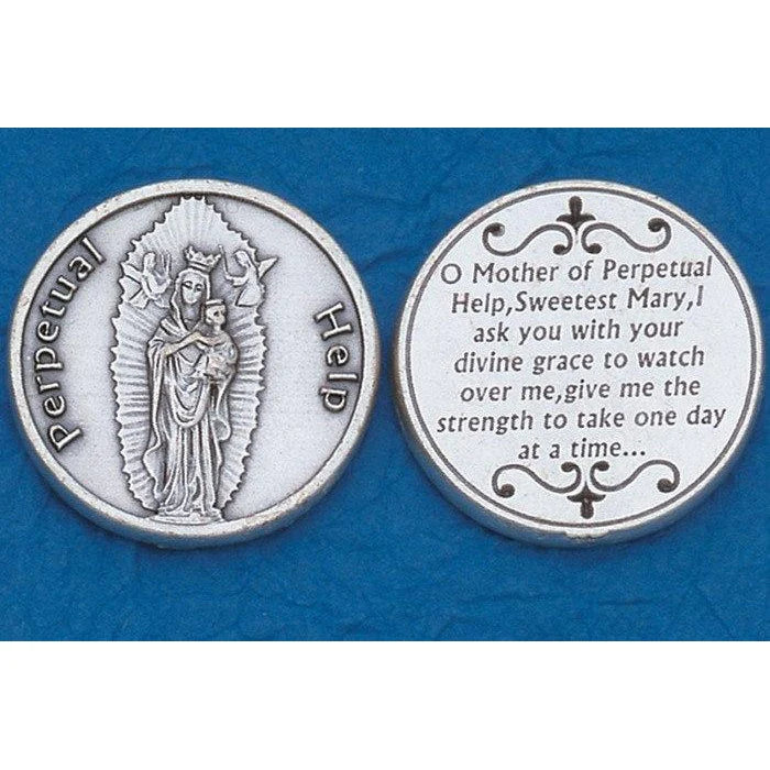 Catholic Tokens Our Lady of Perpetual Help Italian Pocket Token Coin Made in Italy ...