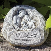Holy Family Garden Stone (4 1/4") - Unique Catholic Gifts