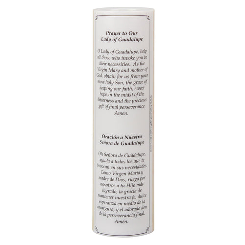 Our Lady of Guadalupe LED Candle with Timer - Unique Catholic Gifts