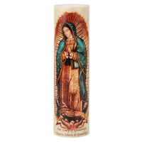 Our Lady of Guadalupe LED Candle with Timer - Unique Catholic Gifts