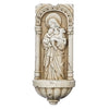 Our Lady of Innocence Cement Finish Holy Water Font (10 1/4") - Unique Catholic Gifts