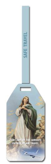 Our Lady of the Airway Flexible Poly Luggage Tags - Unique Catholic Gifts