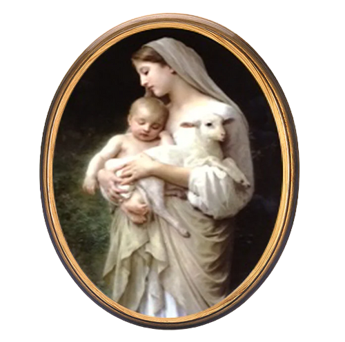 Oval Picture L'Innocense (The Innocence) - Unique Catholic Gifts