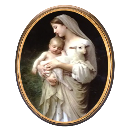 Oval Picture L'Innocense (The Innocence) - Unique Catholic Gifts