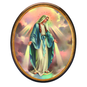 Oval Picture Lady of Grace 10" - Unique Catholic Gifts