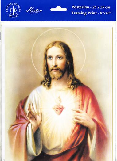 The Sacred Heart of Jesus Print 8 x 10" - Unique Catholic Gifts