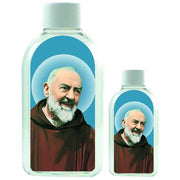 Padre Pio Large Plastic Holy Water Bottle - Unique Catholic Gifts