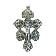 Silver-tone Special Pardon Pendant/Rosary Crucifix 2" - Unique Catholic Gifts