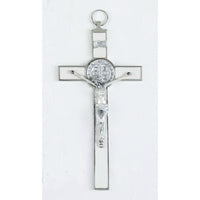 Pearl St. Benedict Wall Crucifix 8" - Unique Catholic Gifts