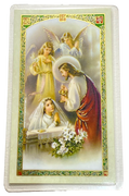 Holy First Communion(Girl) Laminated Holy Card (Plastic Covered) - Unique Catholic Gifts