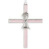 Praying Girl on Pink Cross 6" - Unique Catholic Gifts