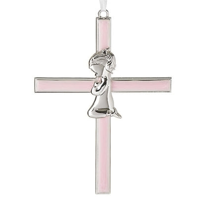 Praying Girl on Pink Cross 6