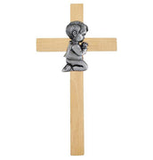 6" Wood Cross - Baby Boy - Unique Catholic Gifts